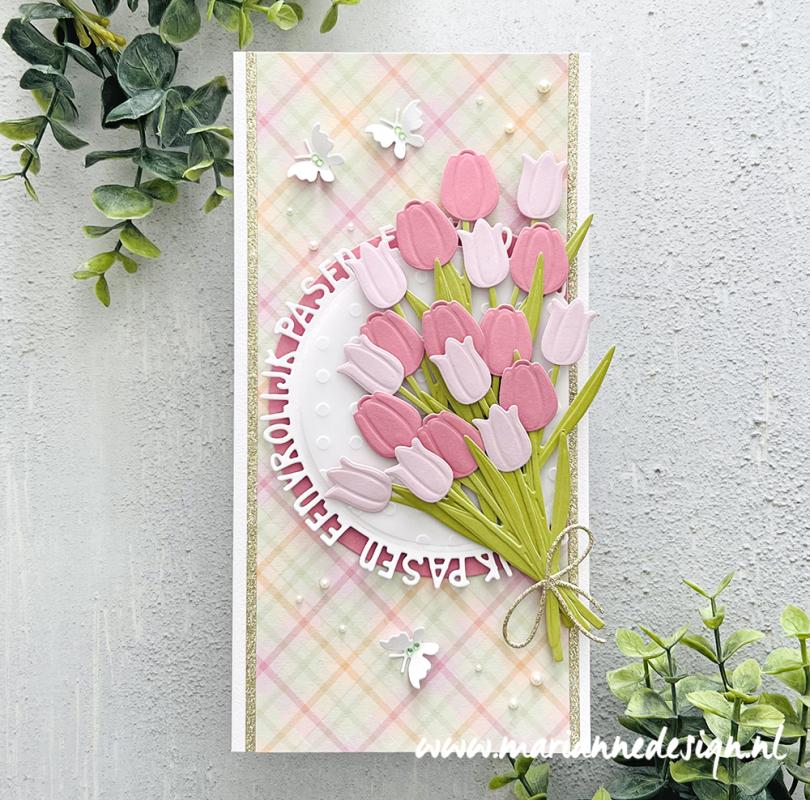 Marianne Design Craftable Vrolijk pasen cirkel by Marleen CR1580