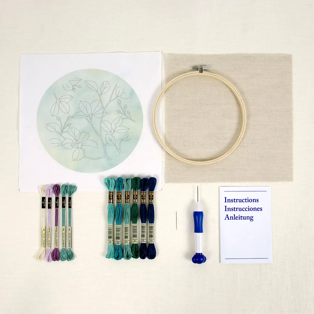 DMC Punch needle kit jungle foliage 18,5cm