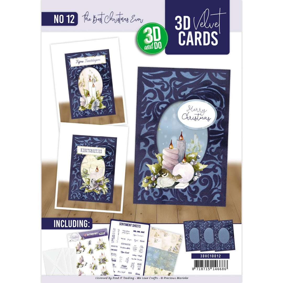 3D Velvet Cards A6 - The Best Christmas Ever
