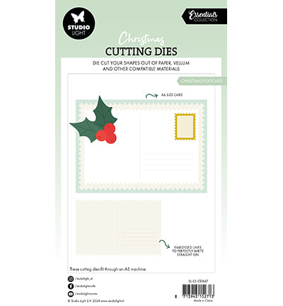 SL Essentials Collection Cutting Dies | Christmas Postcard no.847