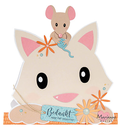 Marianne Design Craft stencil Cat by Marleen PS8180