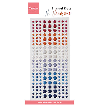 Marianne Design Enamel dots - Hi Handsome! PL4538