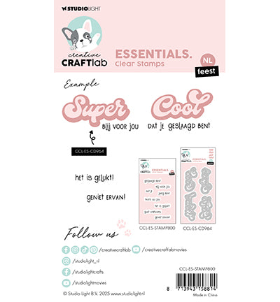 Studiolight Creative Craftlab | CCL-ES-STAMP800 - NL Teksten Essentials nr.800