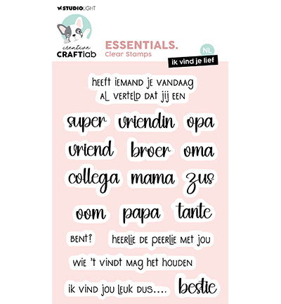Studiolight Creative Craftlab | CCL-ES-STAMP801 - Ik vind je lief Essentials nr.801