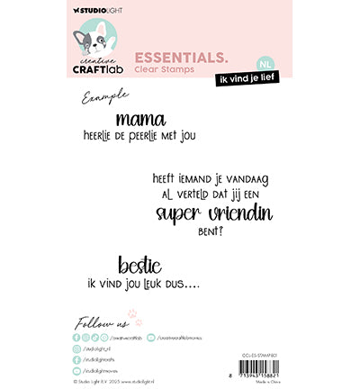 Studiolight Creative Craftlab | CCL-ES-STAMP801 - Ik vind je lief Essentials nr.801