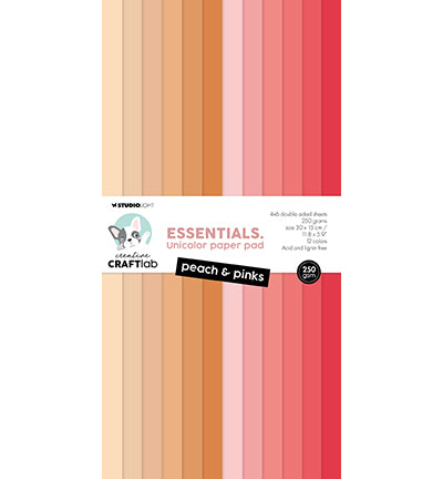 StudioLight Creative Craftlab | CCL-ES-UPP292 - Unicolor Paper Pad Peach & Pinks Essentials nr.292