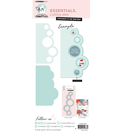CCL-ES-CD982 Cutting Die Stitched Circle Border Essentials nr.982