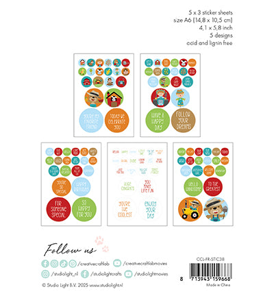 SL Creative Craftlab Friendz Stickers on the farm nr.38