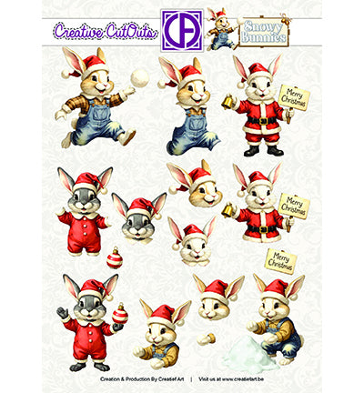 Creative CutOuts | Snowy Bunnies Boek