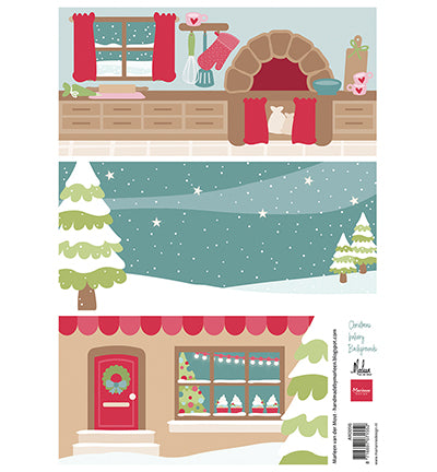 MD Knipvel A4 Christmas Bakery Backgrounds by Marleen (AK0096)
