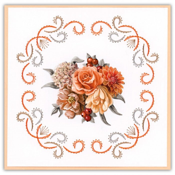 Stitch and Do 236 Yvonne Creations - Orange Floral