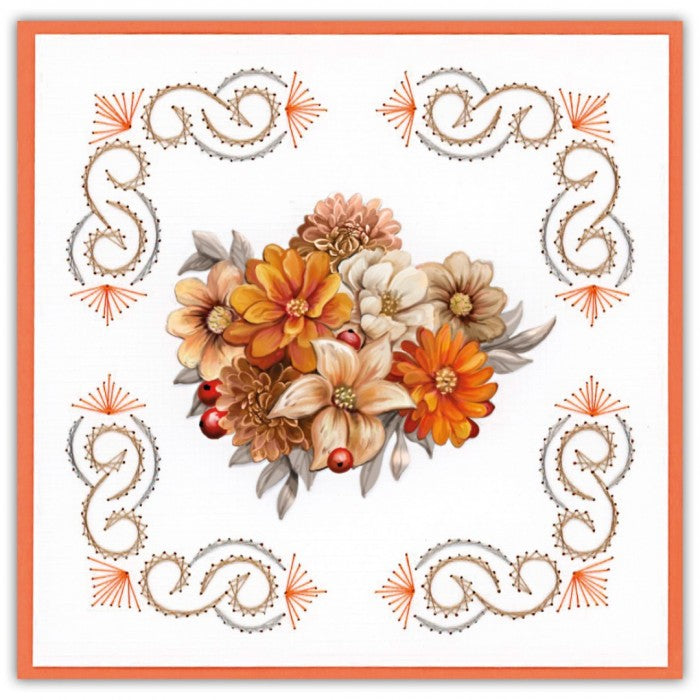Stitch and Do 236 Yvonne Creations - Orange Floral
