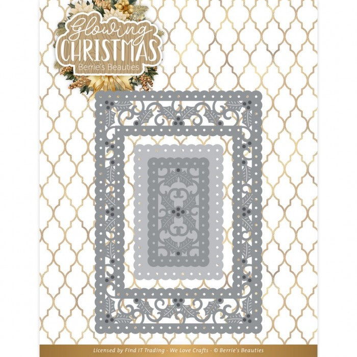 Dies - Berries Beauties - Glowing Christmas - Glowing Frame Rectangle