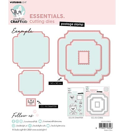 SL Creative Craftlab Cutting Die Postage stamp Essentials nr.856