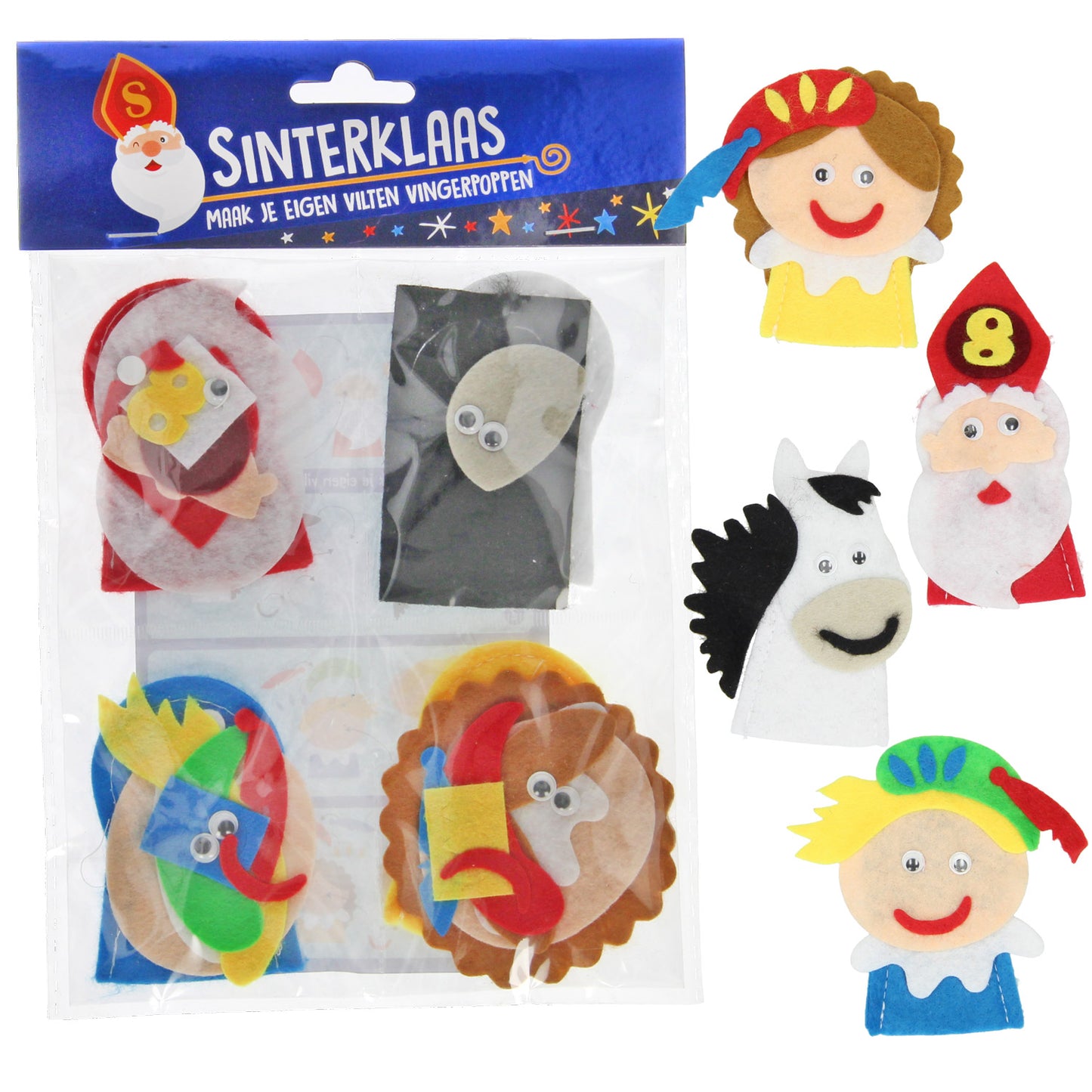 Sinterklaas vilt vingerpopjes