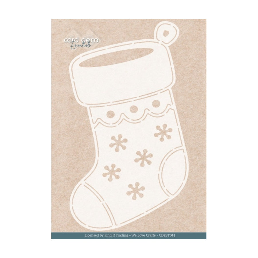 CardDeco Card Stencil Frosted Gold Sock
