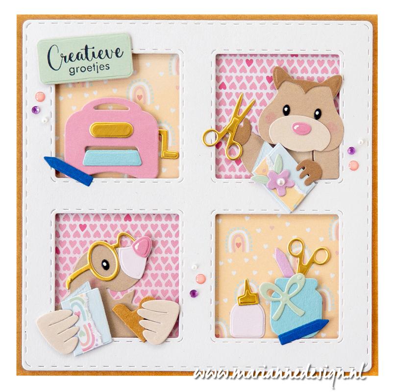 CS1166 Clearstamps Kleurige Groetjes