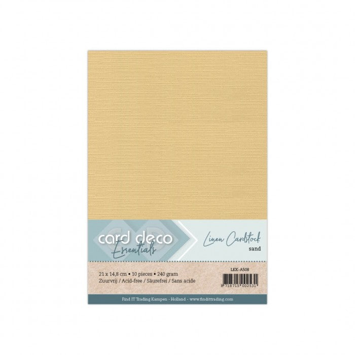 Card Deco Linen Cardstock - A5 - Zand
