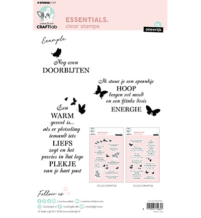 StudioLight Creative Craftlab | Clearstamps NL Oneerlijk Essentials nr.726