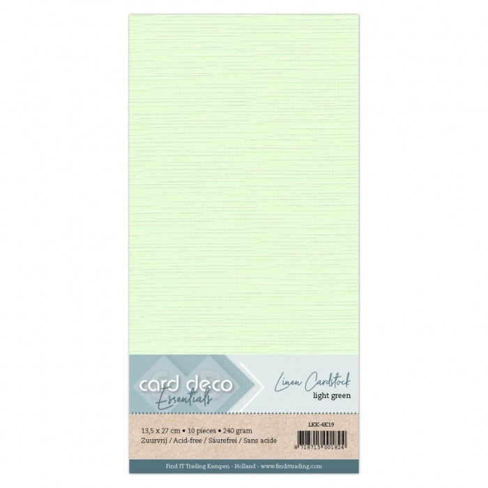 Card Deco Linen Cardstock - 4K - Lichtgroen