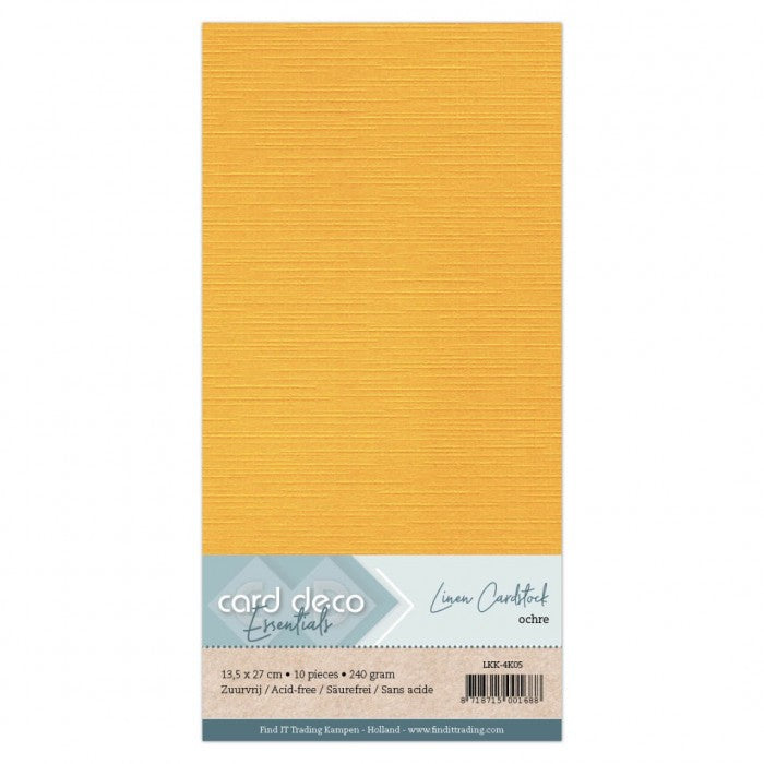 Card Deco Linen Cardstock - 4K - Oker