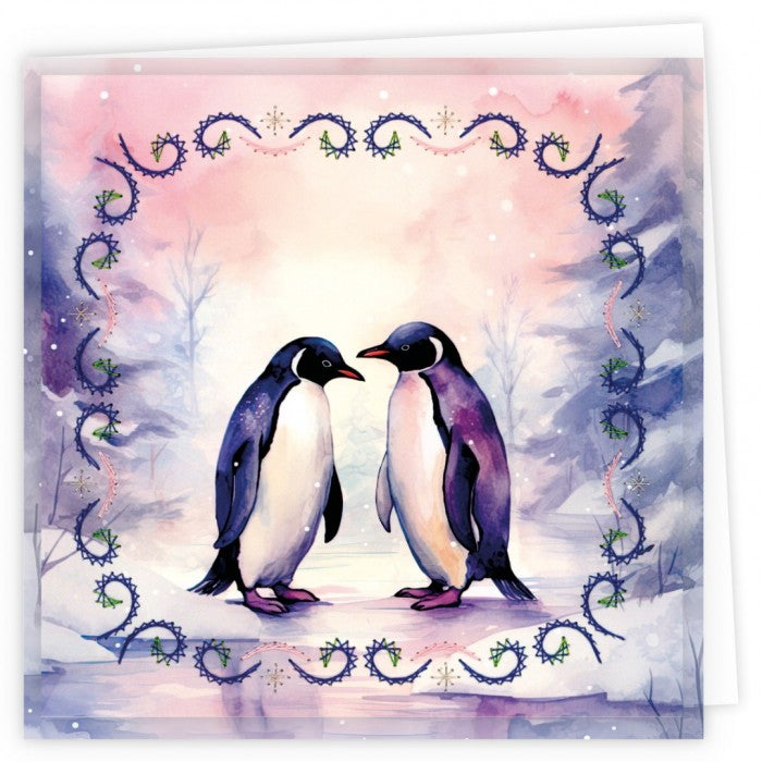 Stitch and Do Embroidery Cards 7 - Berries Beauties - Penguins