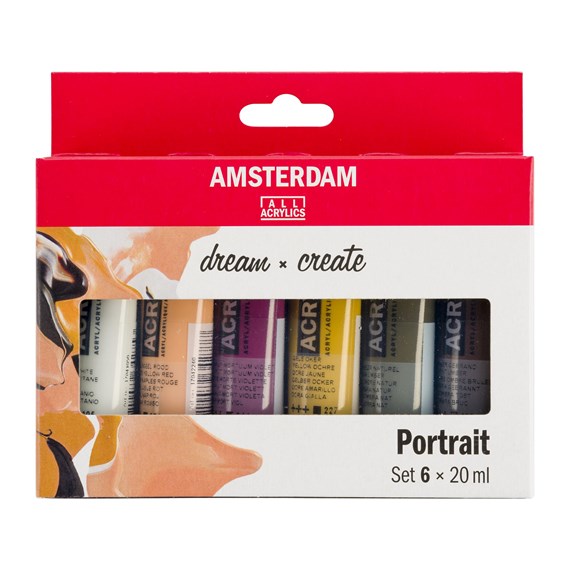 Amsterdam All Acrylics Dream x Create set 6x20ml Portrait