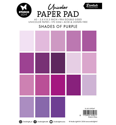 SL Unicolor paperpad Shades of Purple