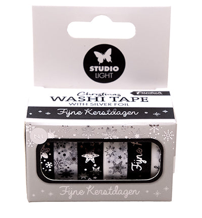 SL Washi tape Black/white - NL - Silver Essentials nr.26