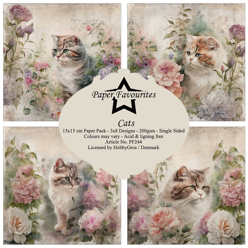 Paper Favourites | 15x15cm Paperpack Cats