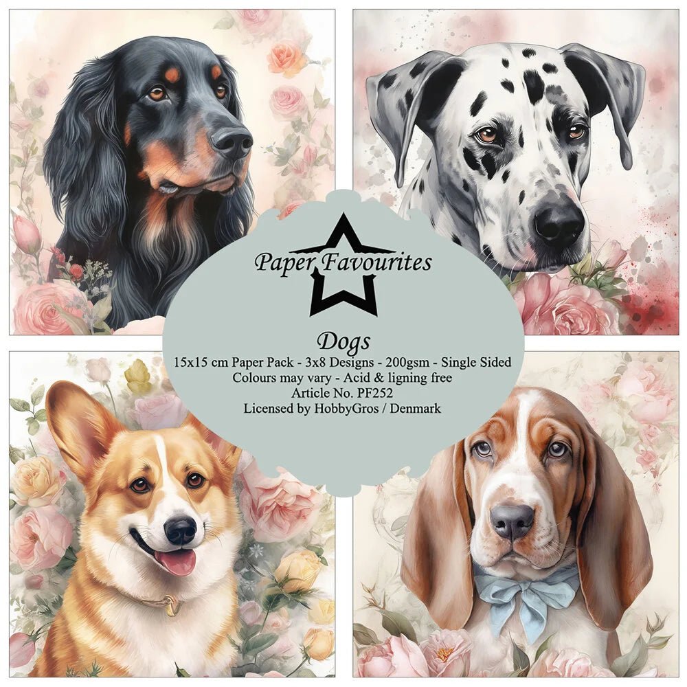 Paper Favourites | 15x15cm Paperpack Dogs