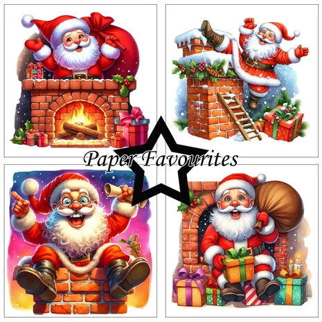 Paper Favourites | 15x15cm Paperpack Funny Santa