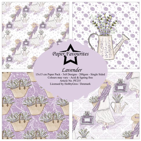 Paper Favourites | 15x15cm Paperpack Lavender PF235