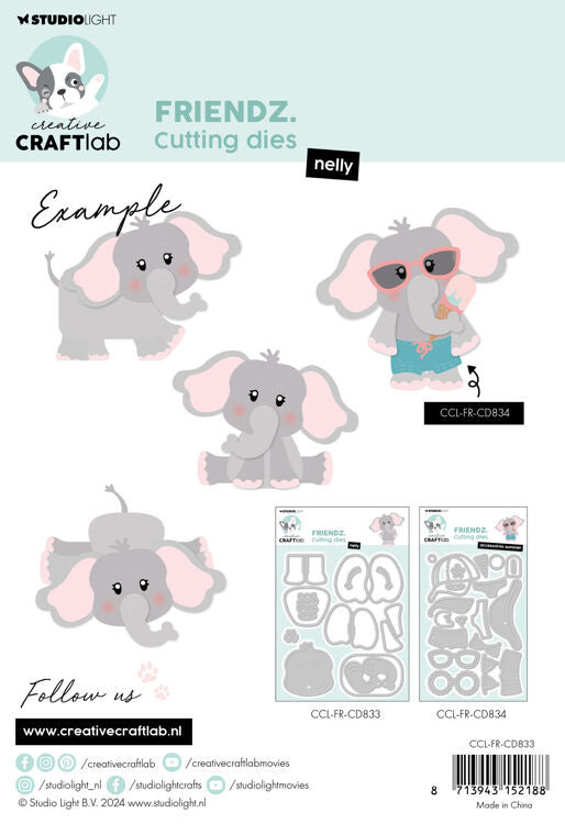 SL Creative Craftlab Essentials Cutting Die Nelly Friendz nr.833
