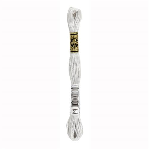 DMC 117MC Mouliné 6-draads splijtzijde borduurgaren 8m | Kleur 01