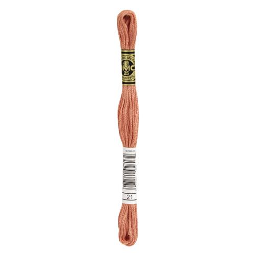 DMC 117MC Mouliné 6-draads splijtzijde borduurgaren 8m | Kleur 21