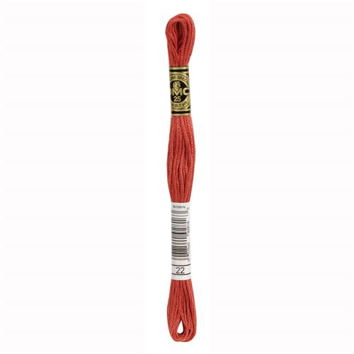 DMC 117MC Mouliné 6-draads splijtzijde borduurgaren 8m | Kleur 22