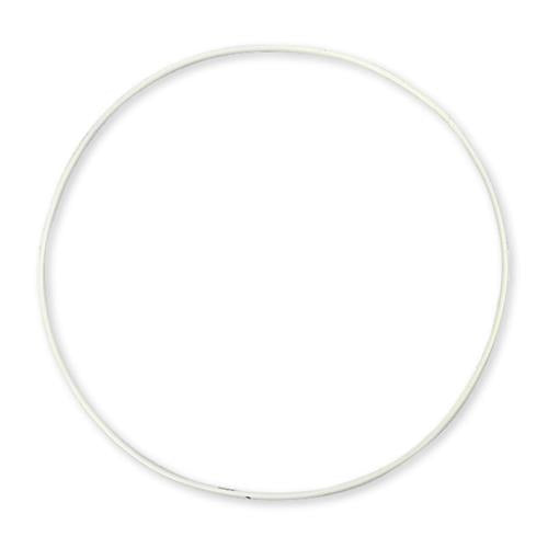 Metalen ring 10cm RVS (3mm) WIT