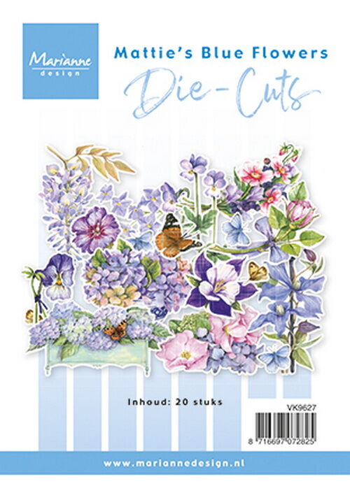 Marianne Design die-cuts Mattie's Blue Flowers VK9627