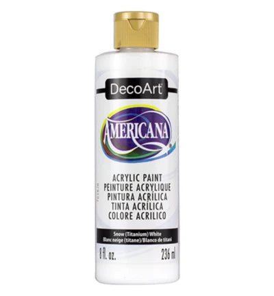 DecoArt Americana acrylic paint - acrylverf 236ml | Snow (titanium) White