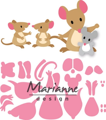 Marianne Design Collectables - Eline's Mice family COL1437