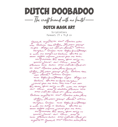 Dutch Doobadoo Mask art script letters