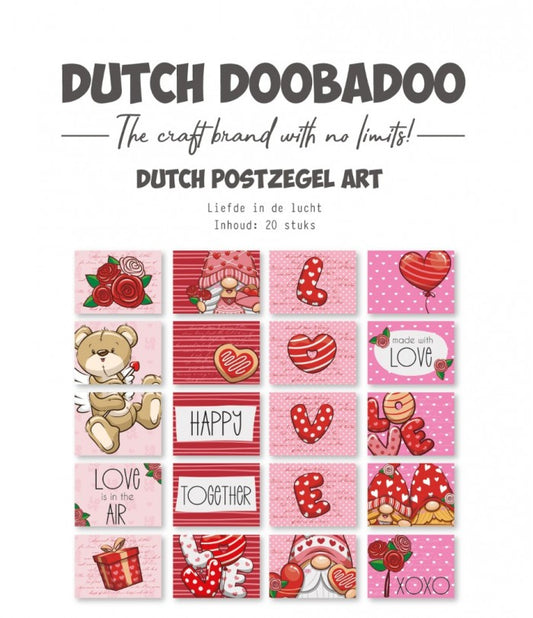 Dutch Doobadoo Die - Postzegel vel - DDBD - Love is in the air