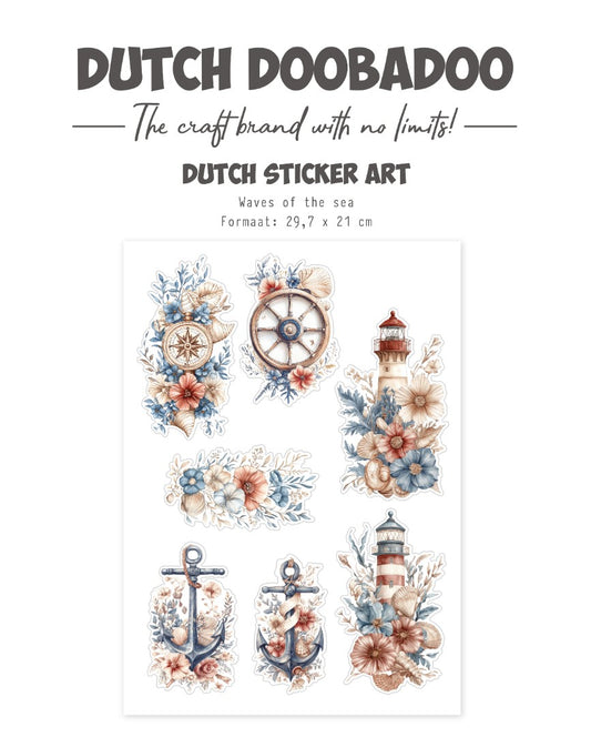 Dutch Doobadoo - Transparante stickers - Waves of the Sea