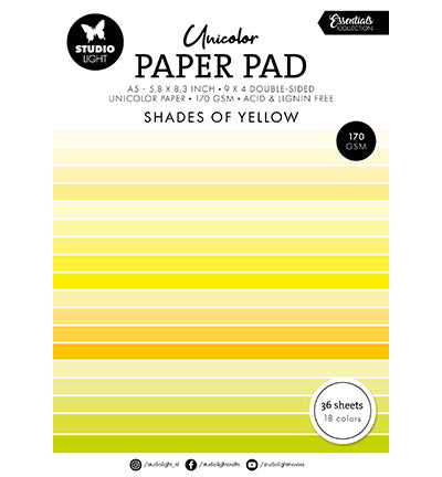SL Unicolor paperpad Shades of yellow Essentials nr.231