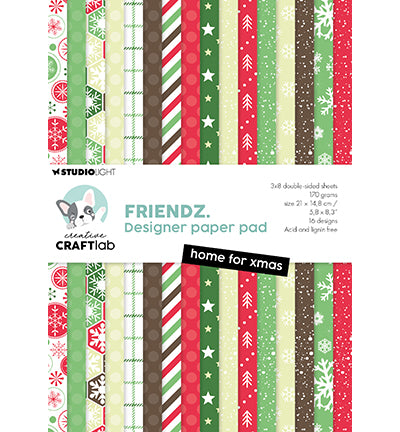 StudioLight Creative Craftlab | Designer Paper Pad home for xmas Essentials nr.256