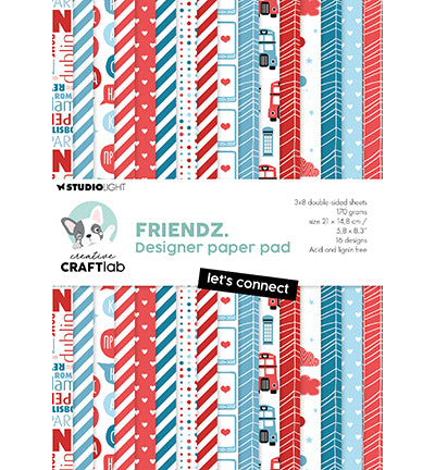 StudioLight Creative Craftlab | Designer Paper Pad Let's Connect Friendz nr.263