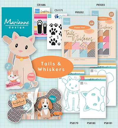 Marianne Design Paper Pad Tails & Whiskers Cardstock PK9203