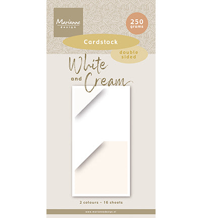 Marianne Design Paperpad - White & Cream cardstock PK9211