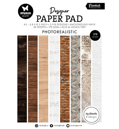Studiolight Designer Paper Pad Photorealistic Essentials nr.331